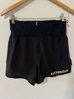Terignota Sendero Trail Running Shorts Black Lined Fuel Storage Pockets-Small